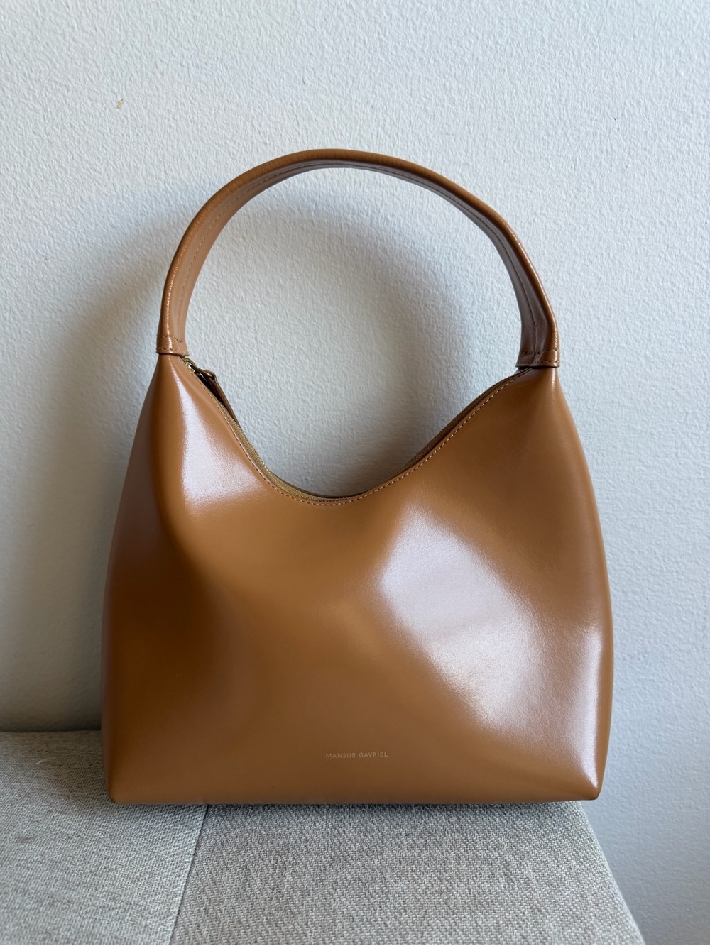 Mansur Gavriel Candy Cognac Shoulder Hobo